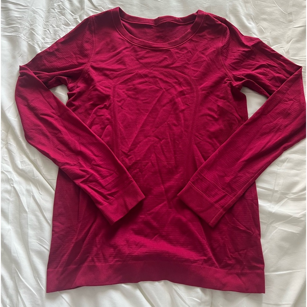 LULULEMON cherry swiftly long sleeve!